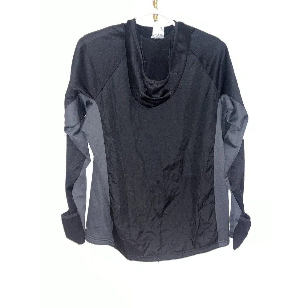 Adidas Black Climawarm Quarter Zip Hooded Sweater L